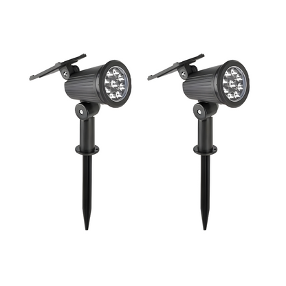 9-LED Solar Spot Lights, RGB - IP65 Waterproof Outdoor Landscape Spotlight