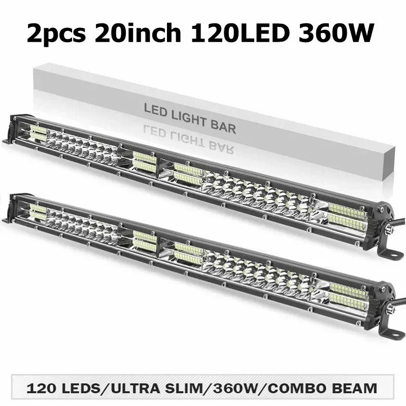 PathBright - Slim 12D LED Light Bar Spot Flood Combo for SUV & Off-Road