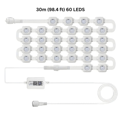 Permanent Outdoor LED Lights - IP65 Waterproof Weather-Resistant RGB Smart Lights for Home Exterior