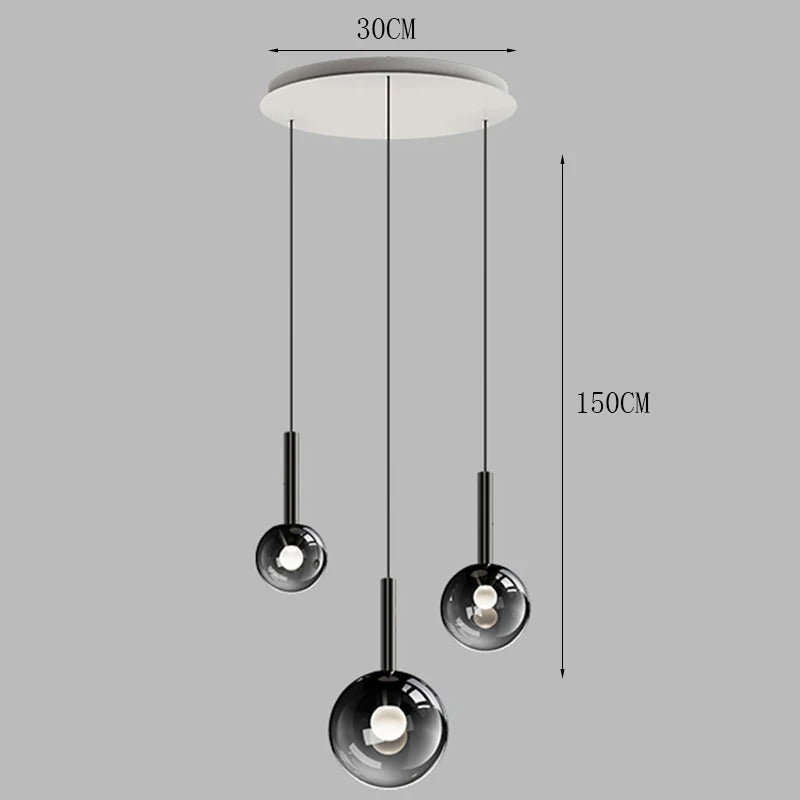 Radiant Glow - Modern LED Staircase Chandelier Pendant Light
