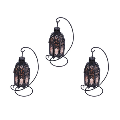 Elegant Aura - Natural Crystal Salt Lamp with Vintage Iron Frame
