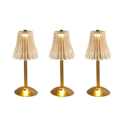 Luxurious Crystal Table Light, Rechargeable, Touch Dimmable 3 Color LED Lamp for Home Decoration
