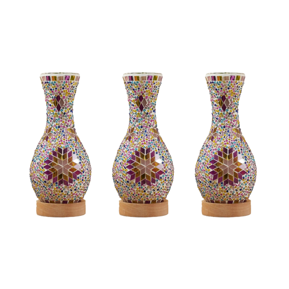 Alureon - Moroccan Handmade Glass LED Vase Lamp