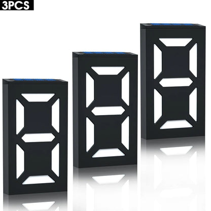 HomeShine - Solar Powered LED House Numbers for Easy DIY Installation