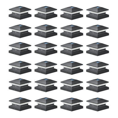 40-LED Solar Post Cap Lights for 4"x4" to 6"x6" - 30 Lumens, 3 Modes, Waterproof