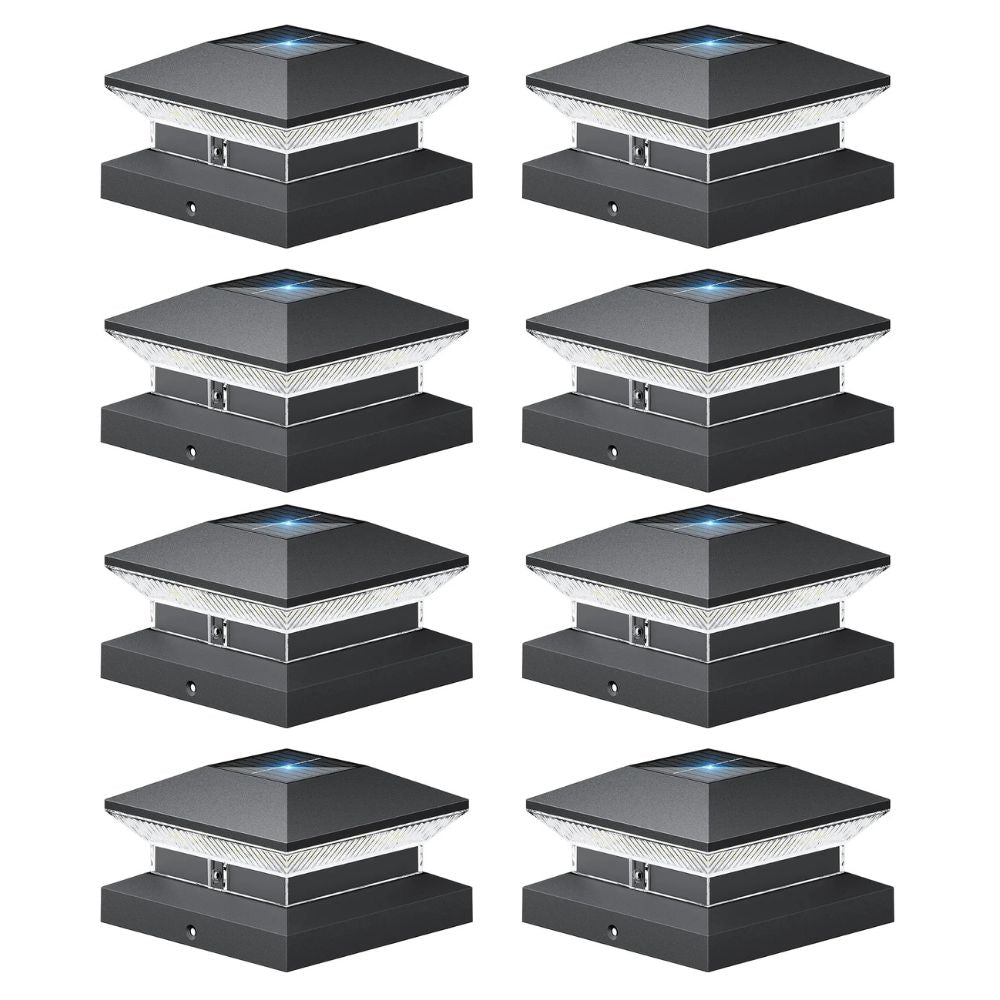 40-LED Solar Post Cap Lights for 4"x4" to 6"x6" - 30 Lumens, 3 Modes, Waterproof
