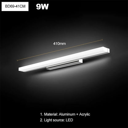 Illuminate Modern LED Wall Lamp with Anti-Fog Mirror Light