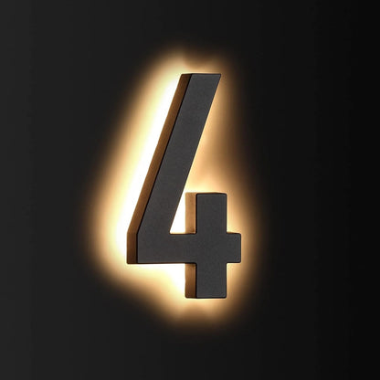 LED House Number & Letter for Outside - Stainless Steel, Floating Home Address Number with Durable, Waterproof