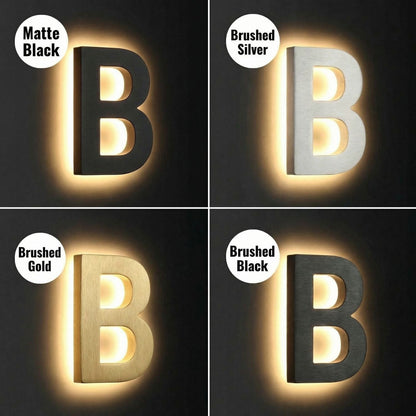 Moderne 3D-Hausnummern & Buchstaben mit LED-Beleuchtung – Maßgefertigt aus hochwertigem Edelstahl und wasserfest