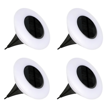 EverGlow - 14 LEDs Solar In-Ground Lights Outdoor Waterproof