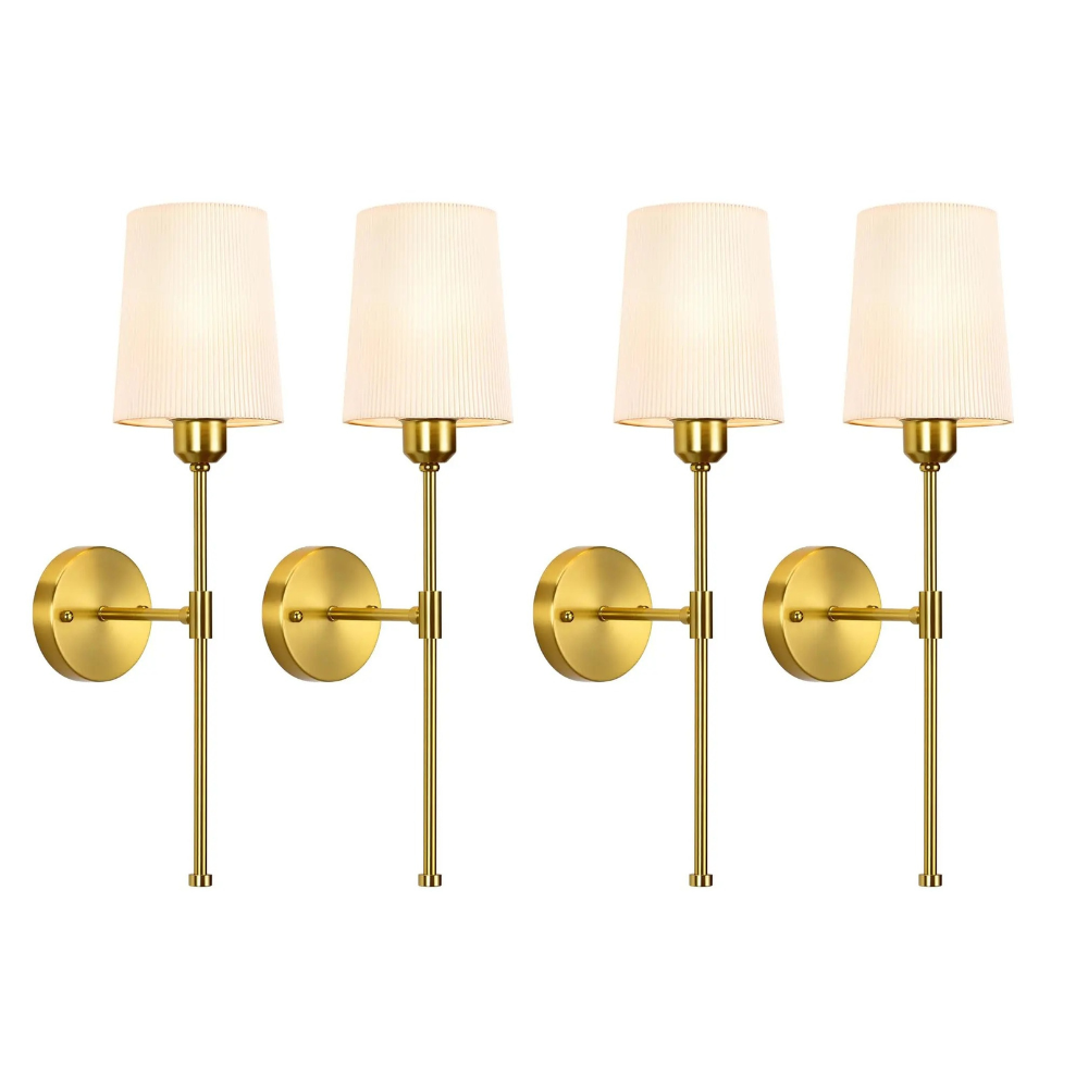 Modern Rechargeable Wall Sconce Set - Dimmable LED Wall Lamp with Remote Control