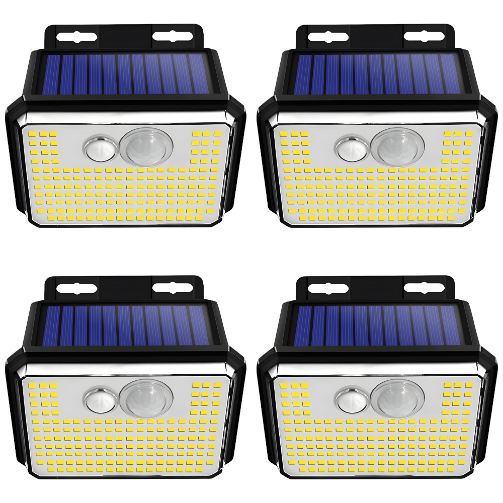 HomeLux - Bright 148 LED Solar Security Lights Outdoor Waterproof