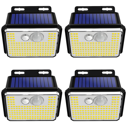 HomeLux - Bright 148 LED Solar Security Lights Outdoor Waterproof