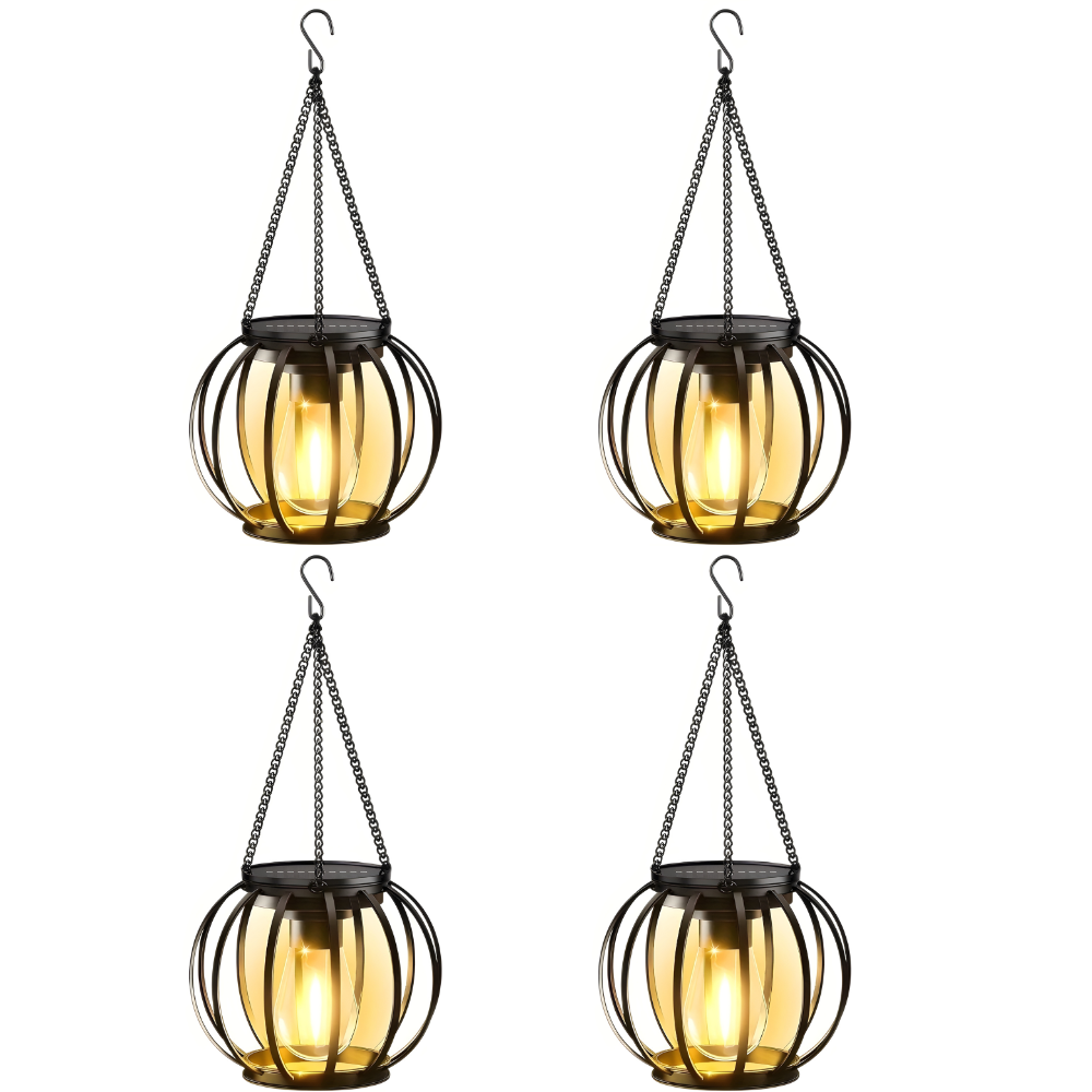 BrightGlow - Hanging Solar Lights Outdoor Decor Waterproof
