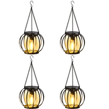 BrightGlow - Hanging Solar Lights Outdoor Decor Waterproof