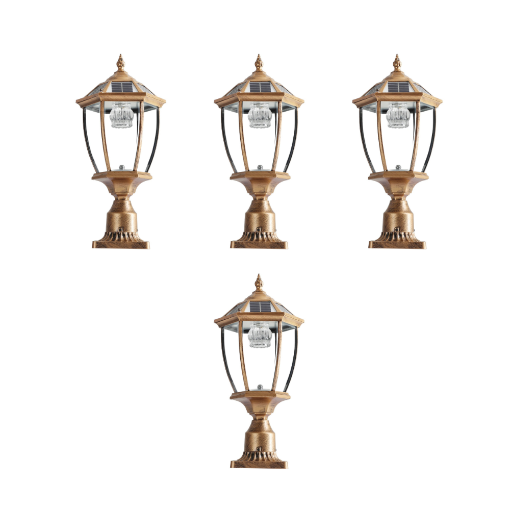 Soluna - Vintage Solar LED Post Light - Waterproof Outdoor Lamp