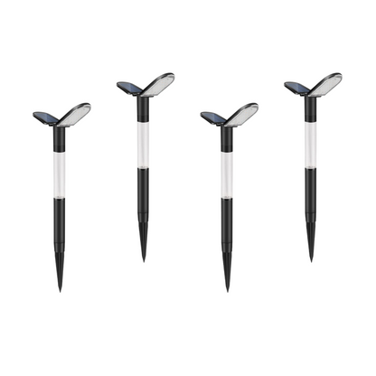 76-LED Solar Pathway Lights Adjustable Outdoor Garden Landscape Lighting Dusk-to-Dawn Waterproof