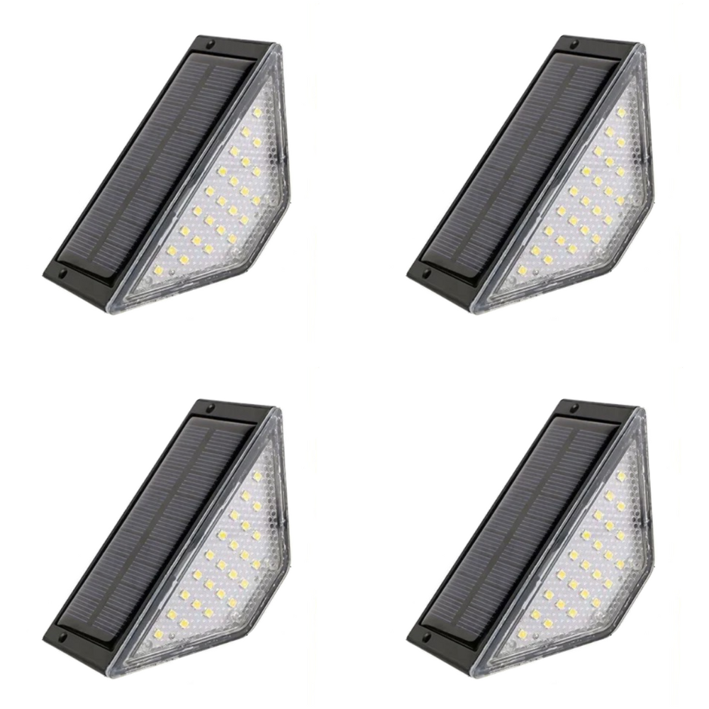 HomeBright - 24 LEDs Solar Stair Step Lights Outdoor Waterproof