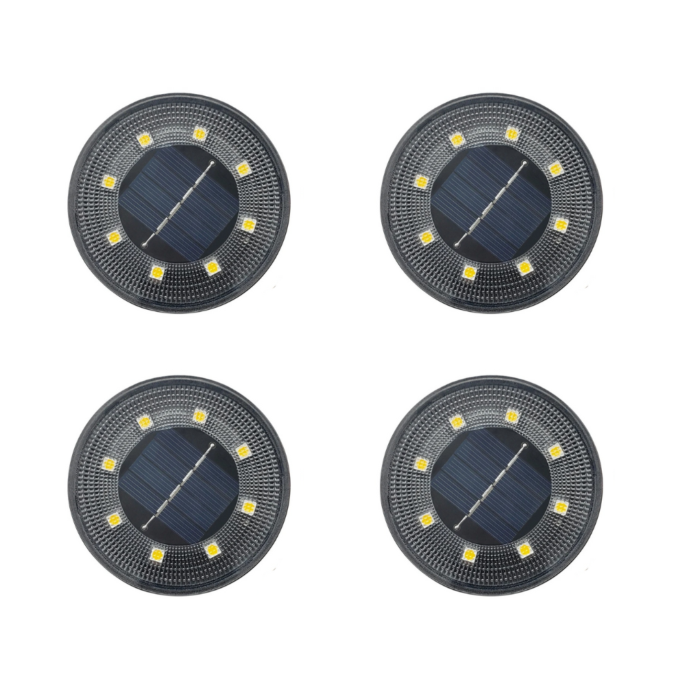 EcoGlow Solar Ground Lights - IP68 Waterproof LED Outdoor Lighting