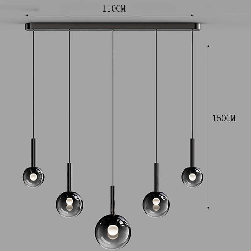 Radiant Glow - Modern LED Staircase Chandelier Pendant Light