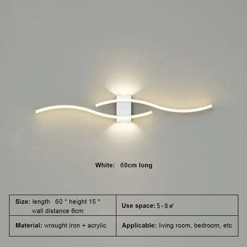 Modern LED Wall Lamp - Long Strip Wall Light for Living Room & Bedroom, TV Background Decorative Lighting