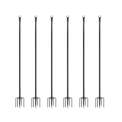 Heavy-Duty Adjustable Metal String Light Poles - Outdoor Garden Patio Cafe Bistro Party Hanging Lights