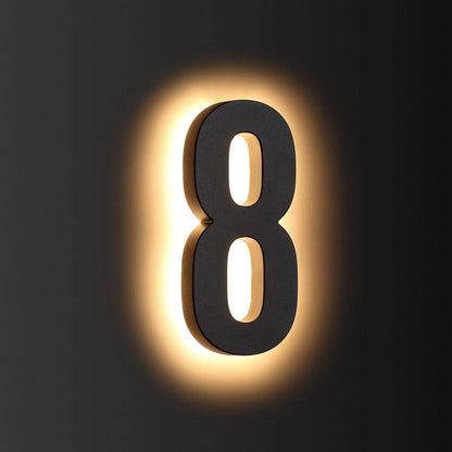 LED House Number & Letter for Outside - Stainless Steel, Floating Home Address Number with Durable, Waterproof