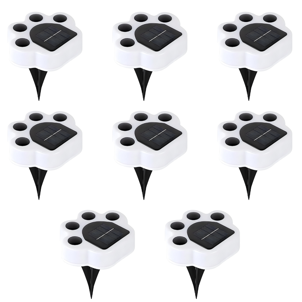 Paws Solar Ground Lights Outdoor Waterproof