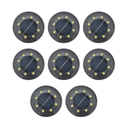 EcoGlow Solar Ground Lights - IP68 Waterproof LED Outdoor Lighting