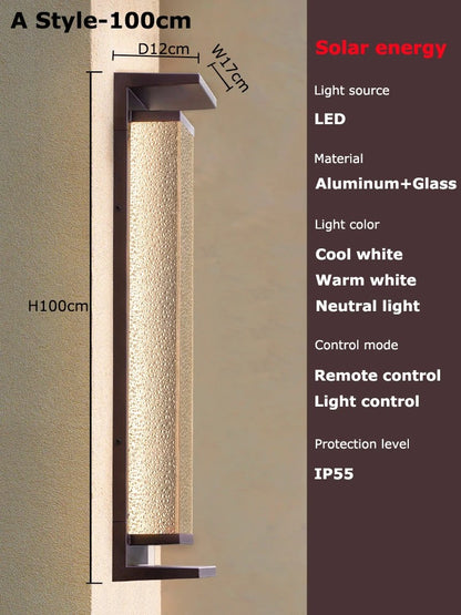 SunBeam Outdoor Solar Wall Light - Waterproof and Motion-Sensing