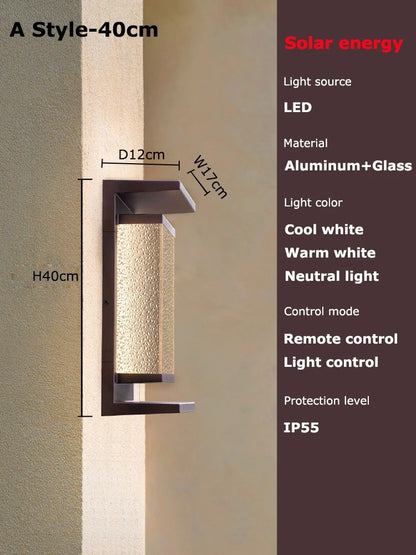 SunBeam Outdoor Solar Wall Light - Waterproof and Motion-Sensing