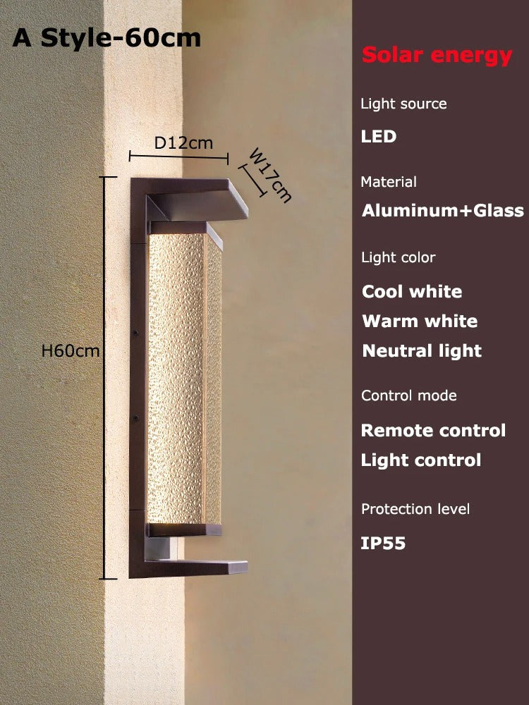SunBeam Outdoor Solar Wall Light - Waterproof and Motion-Sensing