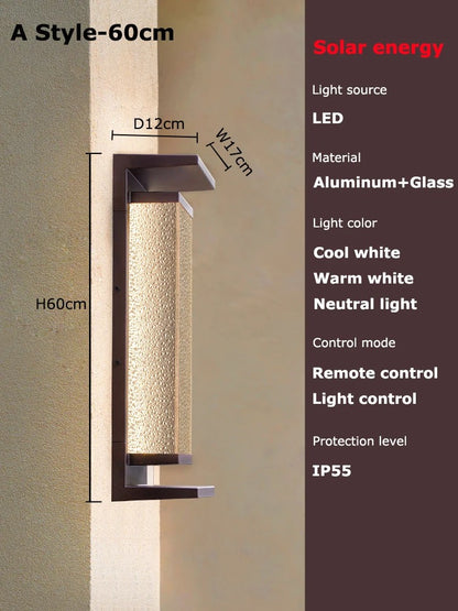 SunBeam Outdoor Solar Wall Light - Waterproof and Motion-Sensing