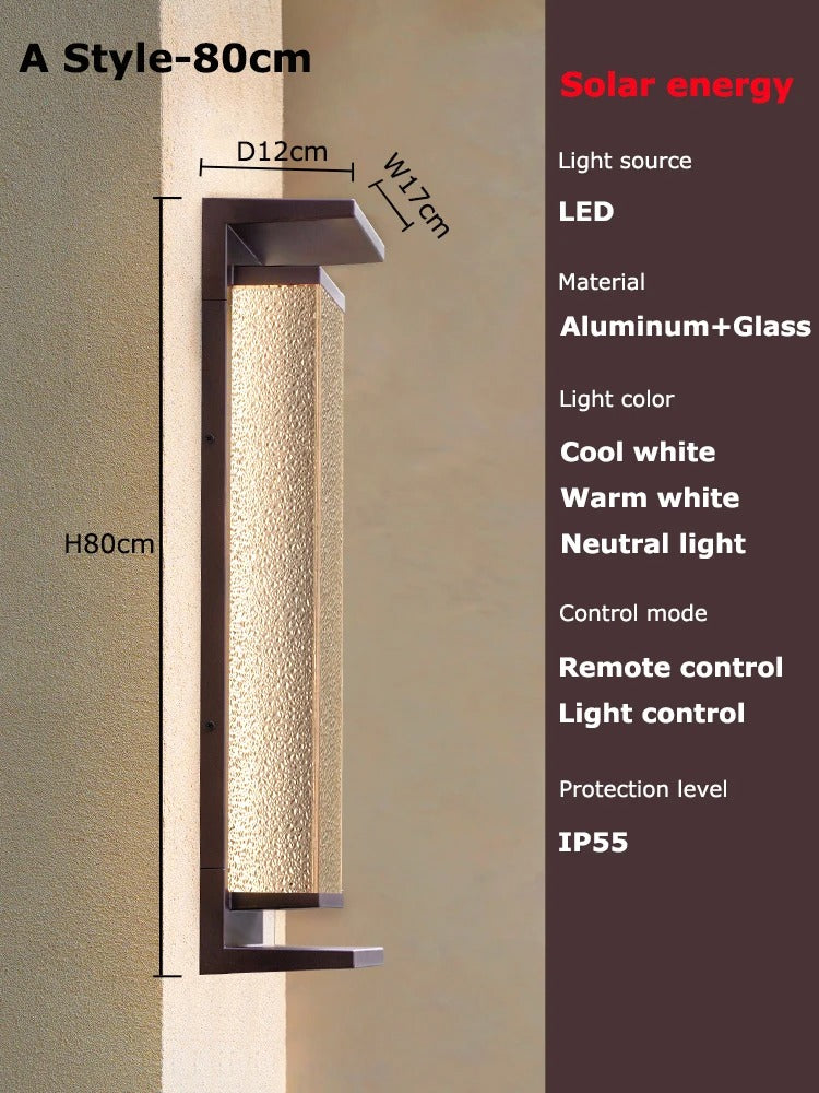 SunBeam Outdoor Solar Wall Light - Waterproof and Motion-Sensing