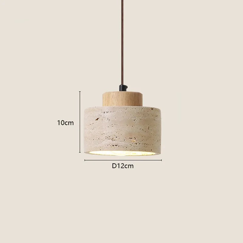 Aetherial Wabi-Sabi Stone Pendant Light | Japanese Style Bedroom & Bedside Decor