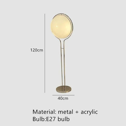 NovaDecor - Modern Chrome Floor Lamp with Acrylic Ball Shade
