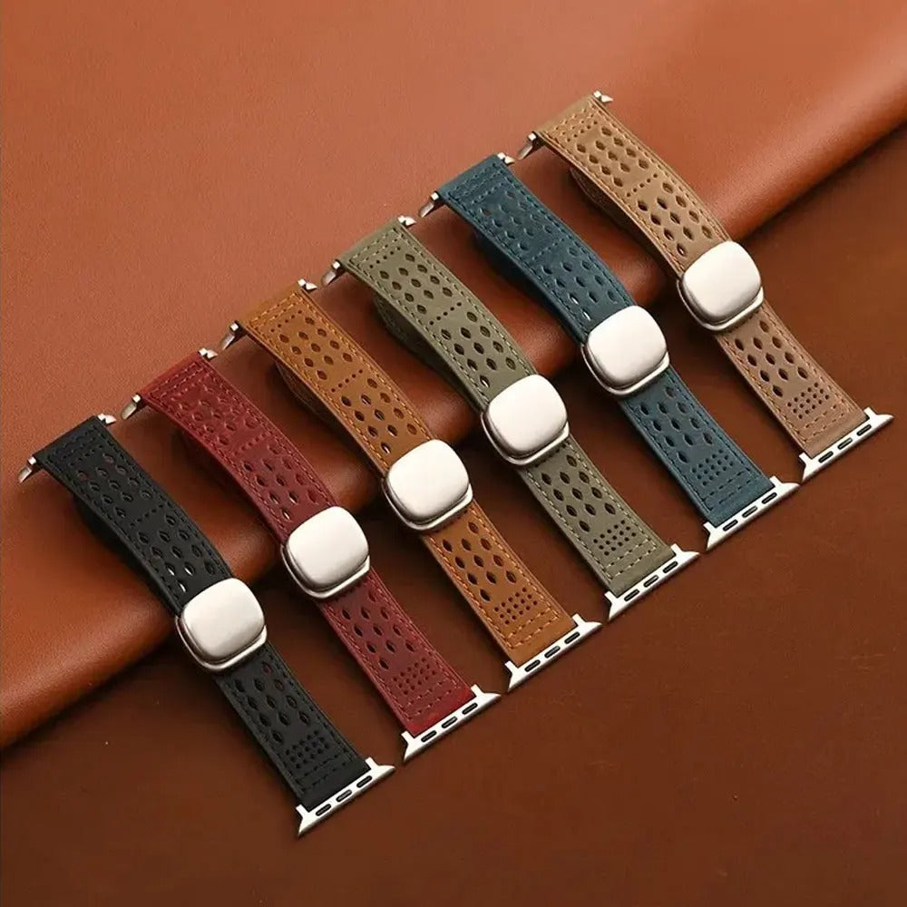 Aegis Bands - Magnetic Leather Watch Strap for Apple Watch 38–49mm