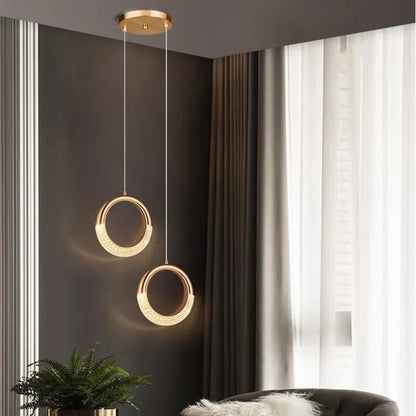 Aetherial Lighting - Creative Gold Hanging Lamp for Bedroom or Loft