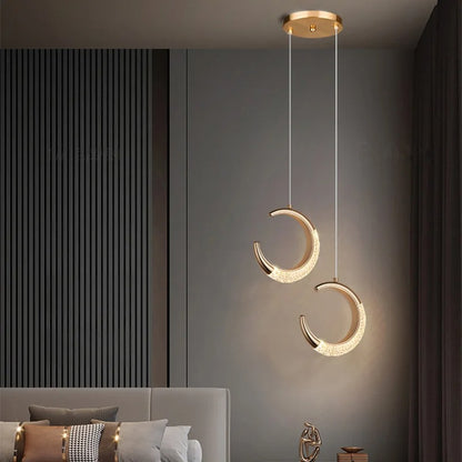 Aetherial Lighting - Creative Gold Hanging Lamp for Bedroom or Loft