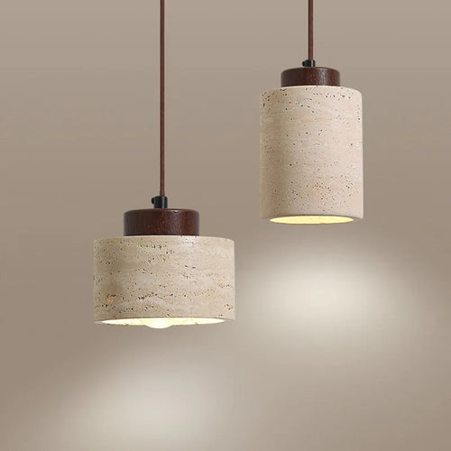 Aetherial Wabi-Sabi Stone Pendant Light | Japanese Style Bedroom & Bedside Decor