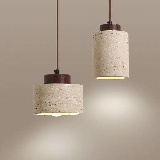 Aetherial Wabi-Sabi Stone Pendant Light | Japanese Style Bedroom & Bedside Decor