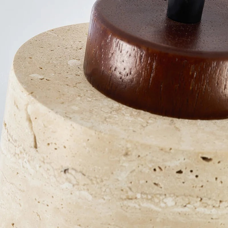 Aetherial Wabi-Sabi Stone Pendant Light | Japanese Style Bedroom & Bedside Decor
