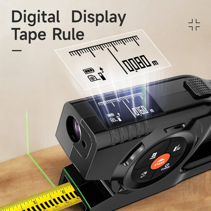 Aicevoos 4-in-1 Laser Tape Measure & Distance Meter with Digital LCD Display