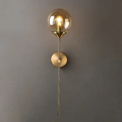 LumiStyle - Modern LED Glass Ball Pendant Light Gold Retro Ceiling Fixture