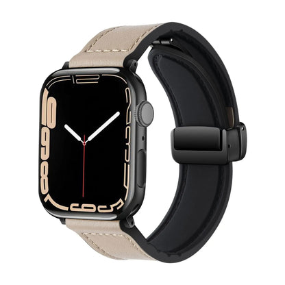 FlexBand - Magnetic Leather Silicone Strap for Apple Watch