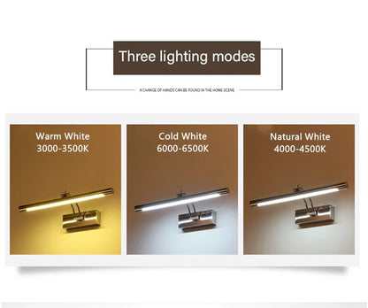 AstroLight - Waterproof LED Vanity Wall Light with Switch for Bathroom Mirror