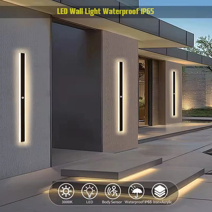 AuraLux - LED Outdoor Wall Light with Motion Sensor