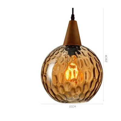 NordicBeam Glass Ball Pendant Light – Vintage Style for Dining & Living Room