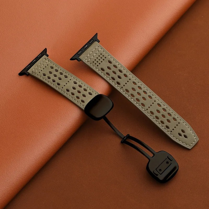 Aegis Bands - Magnetic Leather Watch Strap for Apple Watch 38–49mm