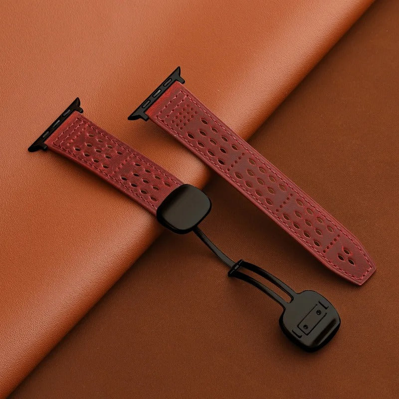 Aegis Bands - Magnetic Leather Watch Strap for Apple Watch 38–49mm